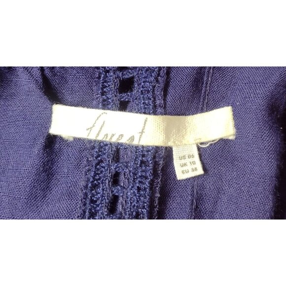 Floreat Anthropologie Embroidered Peasant Top 6 Boho Floral Lagenlook Pleats - Picture 7 of 10